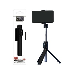Mini Selfie Stick P20 with Tripod and Wireless Remote for IOS/Android Black Mini Selfie Stick P20 with Tripod and Wireless Remote for IOS/Android Black